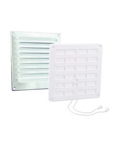 Nedco BV Ventilatieset 200x200mm kunststof/aluminium wit/blank
