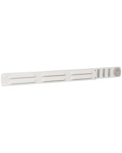 Nedco BV Ventilatieset 370x40mm aluminium/aluminium wit/wit