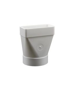 Nedco BV Overgangsstuk recht ø 100mm-120x60mm kunststof wit