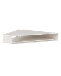 Nedco BV Hoekstuk 225 x 25mm horizontaal 45° kunststof wit