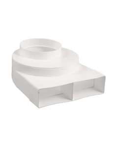 Nedco BV Overgangsstuk haaks ø 125mm-2x 110x54mm kunststof wit