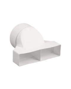Nedco BV Overgangsstuk recht ø 125mm- 2x 110x54mm kunststof wit
