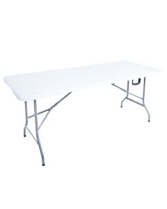 Inklapbare kunststof tafel 180x74 cm wit
