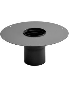 Nedco BV Zwart staal 2 mm 150 mm afdekplaat + nisbus 20 cm