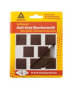 ANTI-KRASVILT 25MM VIERKANT BRUIN