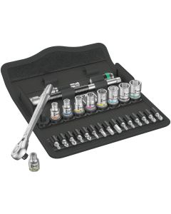 Wera 8100 SA 8 ZYKLOP METAL-RATELSET, OMSCHAKELPAL, 1/4"-AANDRIJVING, METRISCH , 28-DELIG