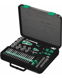 Wera 8100 SA/SC 2 ZYKLOP SPEED RATEL- EN DOPPENSET, 1/4"-AANDRIJVING EN 1/2"-AANDRIJVING, METRISCH, 43-DE
