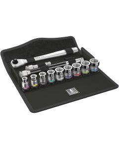 Wera 8100 SB HF 1 ZYKLOP METAL-RATELSET, OMSCHAKELPAL, 3/8"-AANDRIJVING, MET VASTHOUDFUNCTIE, METRISCH, 1