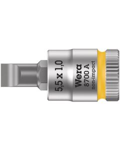 Wera 8700 A FL ZYKLOP BIT/DOP-COMBINATIE MET 1/4" AANDRIJVING , FL 1,0 X 5,5 X 28 MM