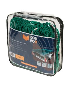 Konvox Aanhangwnet met hoeklus en elastiek 1,6x3m Groen