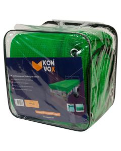 Konvox Aanhangwnet fijnmazig met elastiek 2,5x4,5m Groen