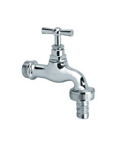 BONFIX Sanitaire tapkraan verchroomd + kruk + wartel 3/4"