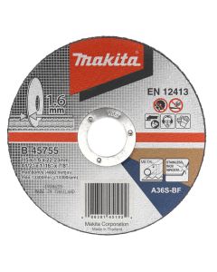 Makita B-45755 Doorslijpschijf 115x22,23x1,6mm RVS