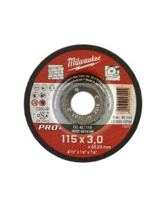 Milwaukee 4932451499 Steendoorslijpschijven PRO+ Stone Cutting Disc Pro+ CC42 115x3mm-1pc