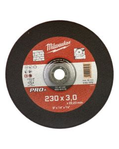 Milwaukee 4932451500 Steendoorslijpschijven PRO+ Stone Cutting Disc Pro+ CC42 230x3mm-1pc