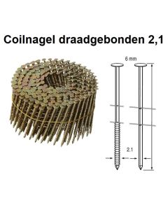 Dutack Fasteners Coilnagel 2,1x35mm draadgebonden verzinkt glad