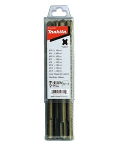 Makita D-44971 Boor-/beitelset 10-delig