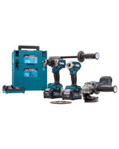 Makita DK0125G301 40 V Max Combiset boren, (slag)schroeven en slijpen