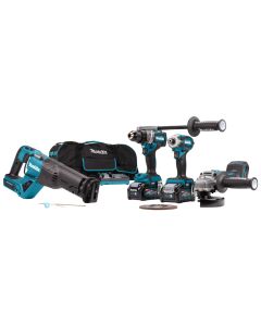 Makita DK0126G401 40 V Max Combiset boren, (slag)schroeven, slijpen en zagen