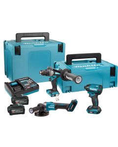 Makita DK400NX XGT 40 V  Max Combiset boren, (slag)schroeven, slijpen