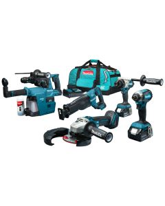 Makita DLX5069TX1 18 V Combiset voor allround tot zwaar boor-, schroef-, zaag- en slijpwerk