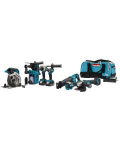 Makita DLX7020TX1 18 V Combiset voor (slag)schroeven, (klop)boren, slijpen en zagen en met multitool