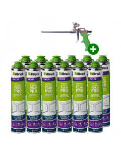 Purschuim Illbruck FM330 880ml + Illbruck purpistool (Set van 12 bussen)