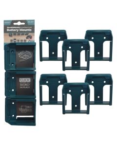 Stealth Mount accuhouder voor Makita 18V, 6-pack blauw