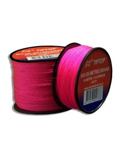 Chr. Muller Touw Metseldraad 2 mm 50 m roze bulk met etiket