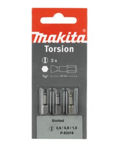 Makita P-53316 Schroefbitset sl0,6/0,8/1,0x25mm