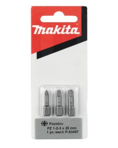Makita P-53497 Schroefbitset PZ1/2/3x25mm