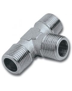 T-stuk messing 3x 1/4"M