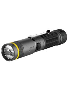 TAB2400 accu zaklamp, LED, 395 nm UV, aluminium, IP54, 3 lichtstanden, magneet, zakclip, draaibare kop, 320 Lm