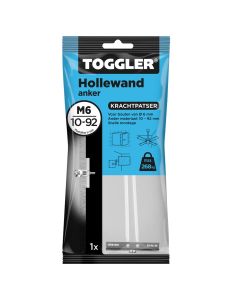 Toggler Hollewandanker M6 zak 1st plaatdikte 10-92mm