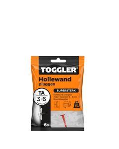 Toggler Hollewandplug TA zak 6st plaatdikte 3-6mm