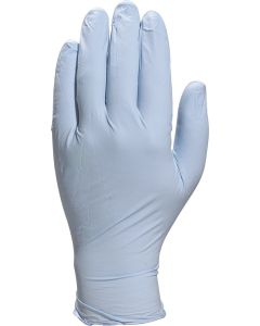 DELTAPLUS DISPENSER MET 100 NITRIL WEGWERPHANDSCHOENEN ONGEPOEDERD mt 06/07 blauw